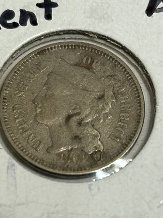 2-1868 Three Cent Nickels-$9.00 1
