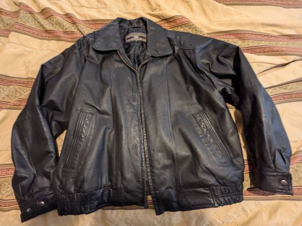 Vintage members only XL lined leather jacket like new 1