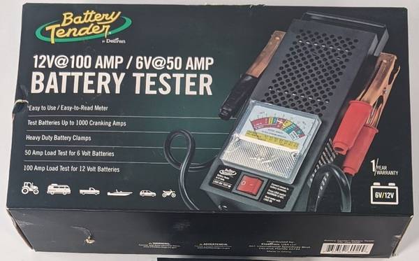 Deltran Battery Tender 12V/6V Car Battery Health Load Tester 100A/50A 1