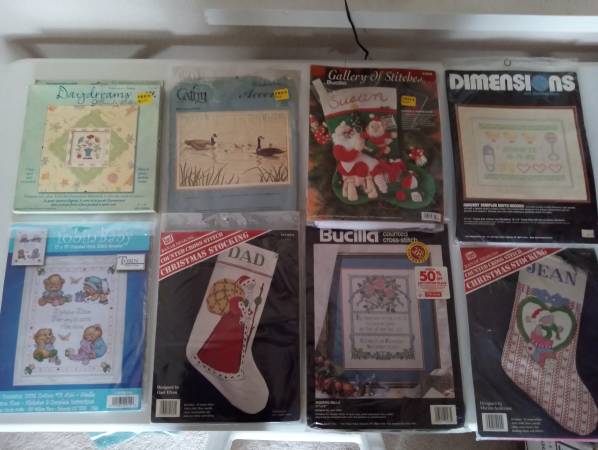 Cross Stitch Kits & 1 Felt Kit $5.00 each kit or $60.00 for all 1