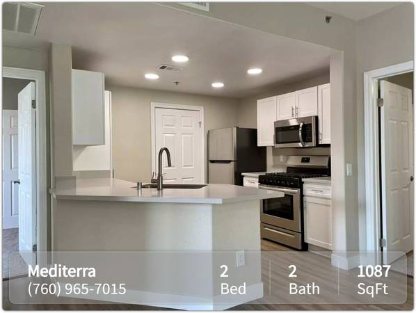$2,445 / 2br - 1087ft2 - The bus line’s nearby at Mediterra Apartment Homes! Great for commuter (La Quinta)63686245464835121