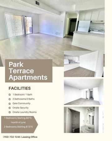Park Terrace Apartments - One bedroom / One bath, Available Now!!! 1