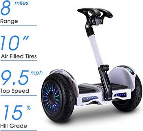 Black Smart Self-Balancing Electric Hoverboard, compare to Segway 1