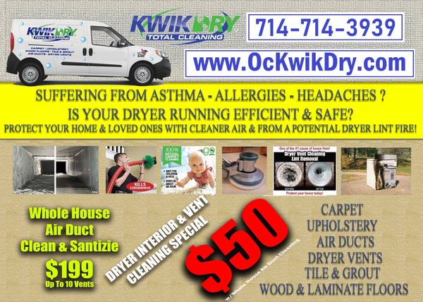 No Hidden Fees "BEST AIR DUCT & DRYER VENT CLEANING" Protect Your Home 1