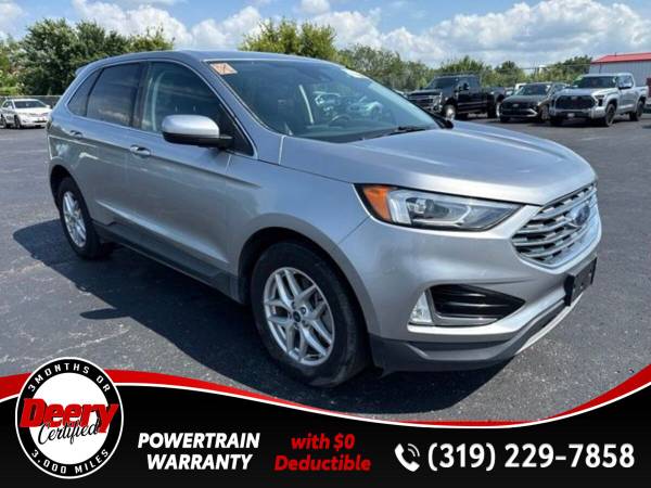 Certified 2021 Ford Edge SEL Silver Metallic 1