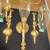 5  Brass Glass Dome Wall Sconce Candle holder Ethan Allen Vintage 7 thumbnail