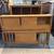 Wood mid century full headboard and footboard 4 thumbnail