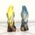 Vintage "Blue & Yellow Birds on Stumps" Salt and Pepper Shaker Set 4 thumbnail