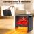 Small Portable Space Heater for Indoor use with Realistic 3D Flame, M 2 thumbnail