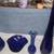 5 Vintage Cobalt Blue Bottles 1)Acqua Della Madonna Teardrop 7 thumbnail