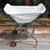 Vintage Laundry Cart Basket Metal Wheels Folding Collapsible Fabric 1 thumbnail