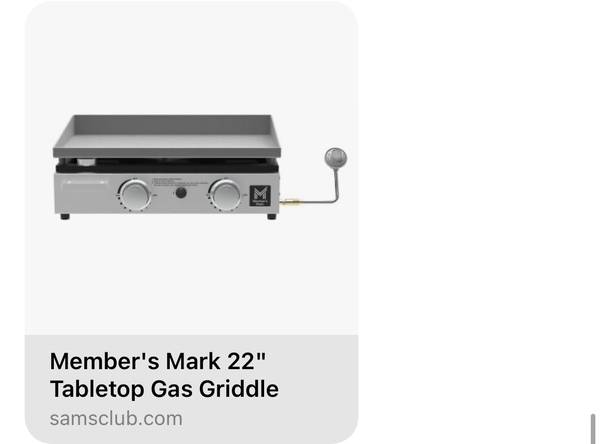 Members Mark flat grill single with cover 1