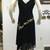 Black Chiffon Scarf Cut Dress with Gold Embroidery by "R&M Richards" 6 thumbnail