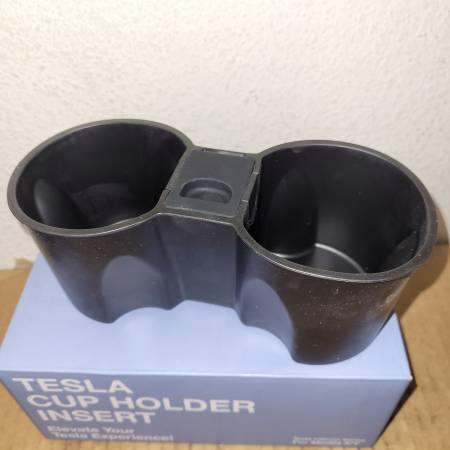 Tesla Cup Holder Insert for Model Y and Model 3 with Coin Pocket 1