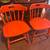 TWO RED WINDSOR DINING ROOM CHAIRS 2 thumbnail