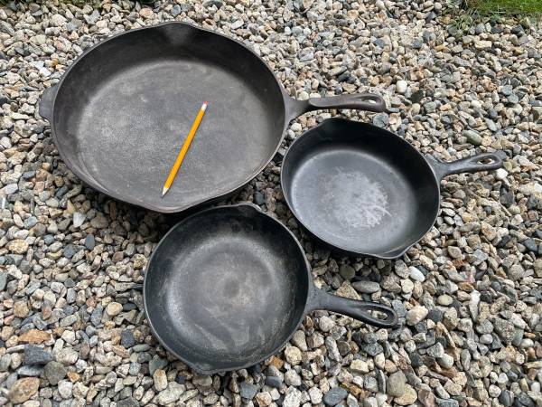 3 Cast Iron skilets 1