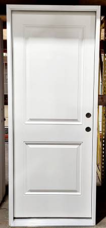 New 32" 2 Panel LH Inswing Fiberglass Exterior Entry Door 1