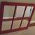 Rustic painted red frame windowpane window wall hanging mirror 28"x25" 3 thumbnail