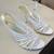 NINE WEST WHITE SLINGBACK SHOES 8 thumbnail