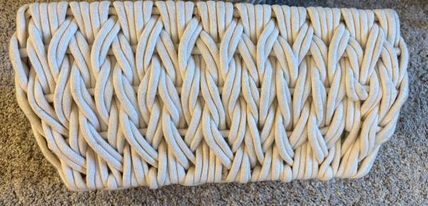 CB2 Conway Rectangular off White  rope weave Cotton Storage Basket 1