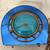 1937 Telechron  art deco blue cobalt mirror clock missing base 2 thumbnail