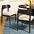 Set of 2 black dining chairs with boucle seats - NEW 1 thumbnail