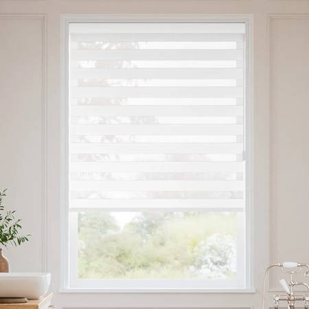 White window shade- zebra like 1