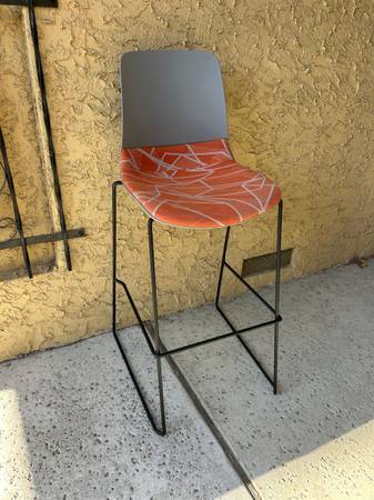 Set 4 Orange Bar stools counter stools Barstools Modern 1