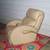 RECLINER Rocking Chair Space Age Reclining Cream Color Vinyl Rocker 4 thumbnail