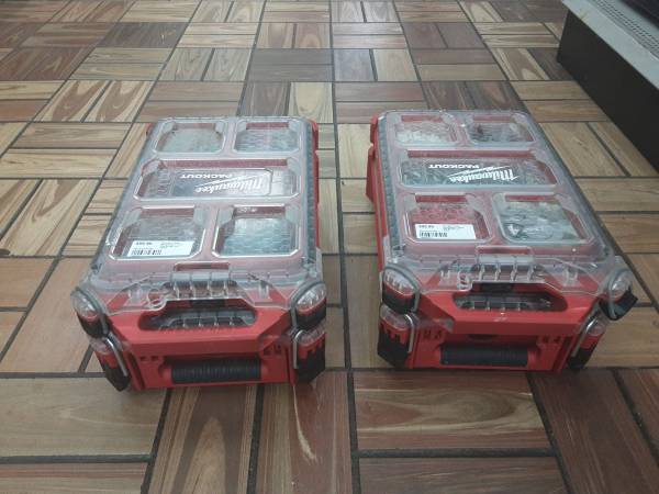 4 Milwaukee Packout Storage Boxes- Reference # 19953321 1