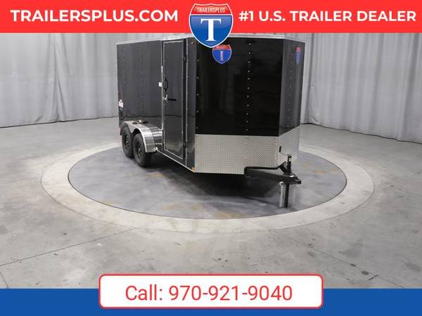 2027 Interstate 7X14 Victory VNose Cargo Trailer Black 1