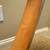 Vintage White Velvet Slipper Chair with Wood Frame 10 thumbnail