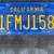CALIFORNIA BLUE AND YELLOW MATCHING LICENSE PLATES 1968 to 1986 3 thumbnail