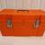 Vintage Home Depot 19" Homer Toolbox Medium w/Tray Metal Clasps Orange 8 thumbnail
