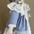 Vintage Porcelain Doll - Blonde Curls in Blue Dress 4 thumbnail