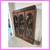 Antique Victorian Three Door Storage Glass + Wood Cabinet 2 thumbnail