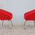 Modern Haworth Collaborate Red Swivel Side Chairs - a Pair Like New 9 thumbnail