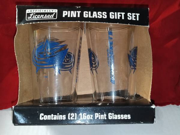 Columbus Blue Jackets Pint Beer GLASSES Hockey CBJ NHL  NEW IN 1