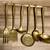 Vintage French brass hanging utensil set 9 thumbnail