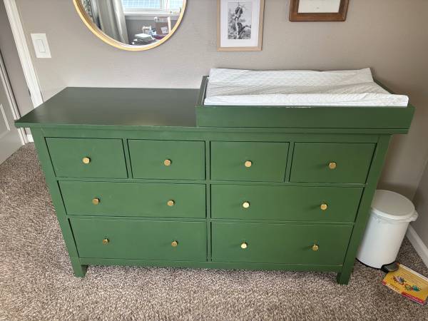 green changing table dresser Large with removable station - furniture - by owner - sale Eloise dresser
