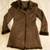 Jones New York Faux Shearling Suede Fur Hood Coat Button Women’s Small 1 thumbnail