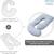 Pharmedoc U-Shaped pregnancy /bed full support pillow Gray cooling c 4 thumbnail