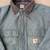 Distressed Green Dyed Carhartt C003 Traditional Coat Size Large Tall 2 thumbnail