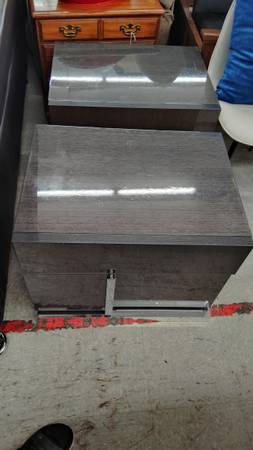 Pair of gray side tables 1