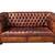 Vintage Brown Leather Chesterfield Sofa Loveseat 3 thumbnail