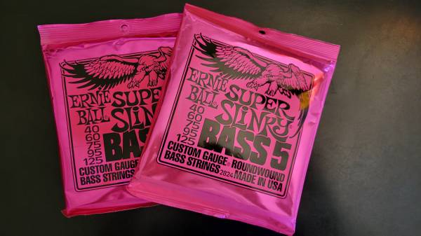 Ernie Ball Super Slinky 5 Bass Strings 40-125 gauge - 2 packs for $20 1