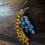 New Ukrainian Wheat Rhinestone Brooch in Blue and Yellow 8 thumbnail