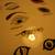 Halloween Vintage 1960s Artwork Artist Ken Ocorr  Ceramics Tile "EYES" 7 thumbnail