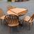 OAK DINING TABLE WITH LEAF AND 4 CHAIRS 5 thumbnail