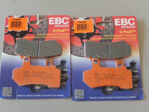 EBC Harley Touring Bikes 2008-2025 Semi-Sintered Brake Pads 2-pair NEW 1
